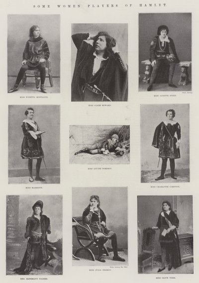 Algunas mujeres intérpretes de Hamlet de English Photographer