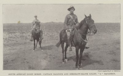 Caballería Ligera Sudafricana, Capitán Balfour y Sargento Mayor Lilley, Escuadrón A de English Photographer