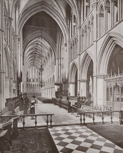 Catedral de Southwark, el Coro y la Nave, mirando al Oeste de English Photographer