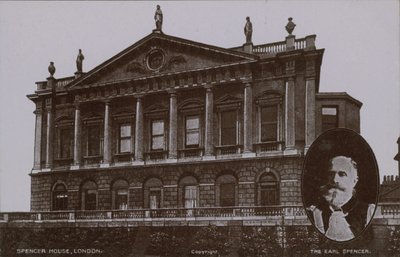 Spencer House, Londres con (inserto) El Conde Spencer de English Photographer