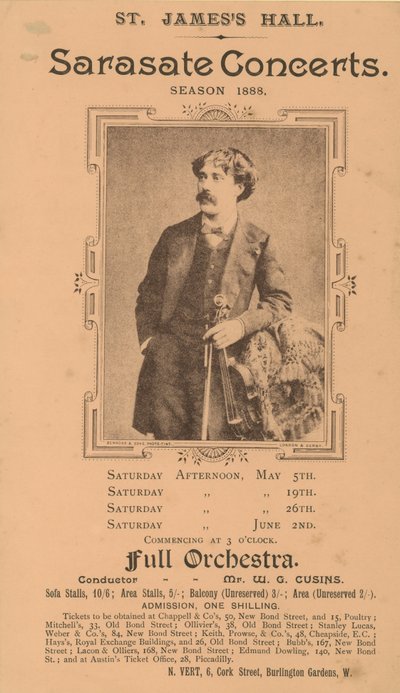 Conciertos de Sarasate en St Jamess Hall de English Photographer