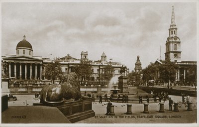 St Martins in the Fields, Trafalgar Square, Londres de English Photographer