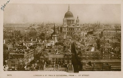 Catedral de St Paul, Londres, desde Fleet Street de English Photographer