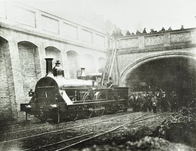 Stafford Street, locomotora experimental, 1862 de English Photographer