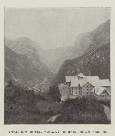 Hotel Stalheim, Noruega, quemado el 20 de febrero de English Photographer
