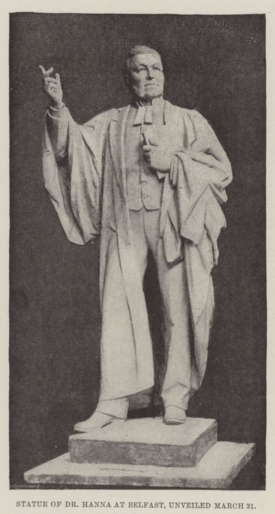Estatua del Dr. Hanna en Belfast, inaugurada el 31 de marzo de English Photographer