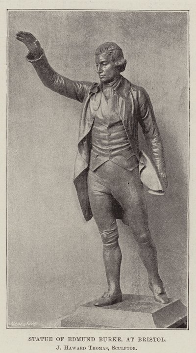 Estatua de Edmund Burke, en Bristol, J. Haward Thomas, escultor de English Photographer