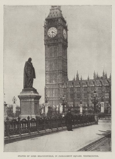 Estatua de Lord Beaconsfield, en Parliament Square, Westminster de English Photographer