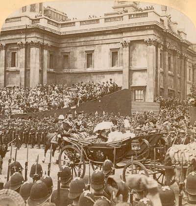 Impresión estereográfica del Jubileo de Diamante de la Reina Victoria de English Photographer