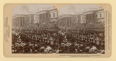 Impresión estereográfica del Jubileo de Diamante de la Reina Victoria de English Photographer