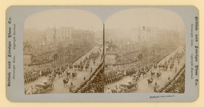 Impresión estereográfica del Jubileo de Diamante de la Reina Victoria de English Photographer