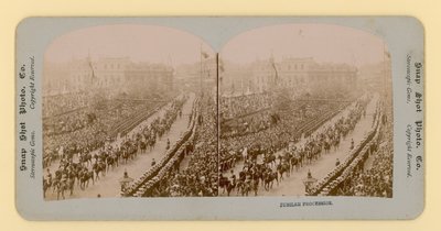 Impresión estereoscópica del Jubileo de Diamante de la Reina Victoria, 28 de junio de 1897 de English Photographer