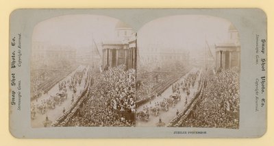 Impresión estereoscópica del Jubileo de Diamante de la Reina Victoria, 28 de junio de 1897 de English Photographer