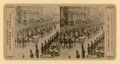Impresión estereoscópica del Jubileo de Diamante de la Reina Victoria, 28 de junio de 1897 de English Photographer