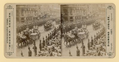 Impresión estereoscópica del Jubileo de Diamante de la Reina Victoria, 28 de junio de 1897 de English Photographer