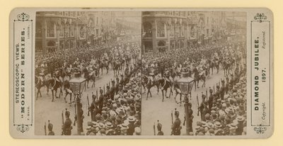 Impresión estereoscópica del Jubileo de Diamante de la Reina Victoria, 28 de junio de 1897 de English Photographer