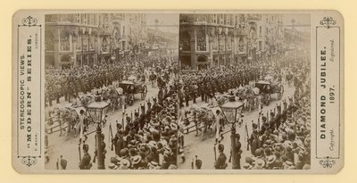 Impresión estereoscópica del Jubileo de Diamante de la Reina Victoria, 28 de junio de 1897 de English Photographer