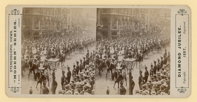 Impresión estereoscópica del Jubileo de Diamante de la Reina Victoria, 28 de junio de 1897 de English Photographer