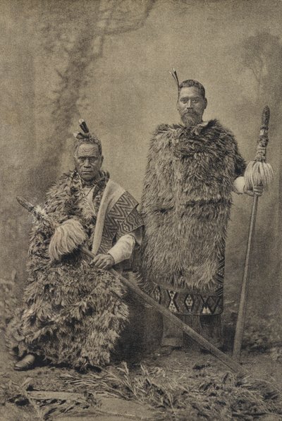 Tawhiao, el Rey Maori, y el Mayor Wiremu Te Wheoro de English Photographer