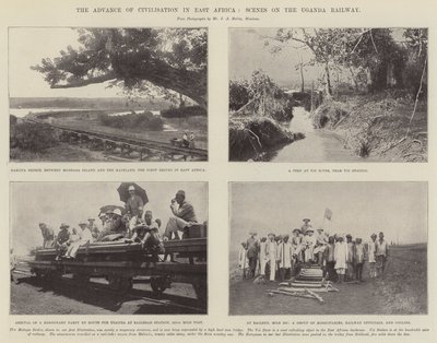 El avance de la civilización en África Oriental, escenas en el ferrocarril de Uganda de English Photographer