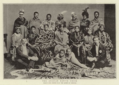 El Coro Nativo Africano, que cantó ante H M La Reina en Osborne de English Photographer