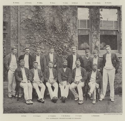 Los jugadores de cricket australianos en Inglaterra de English Photographer