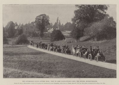 El Tour de Otoño del Club del Automóvil, Visita a la Residencia de Lord Llangattock, el Hendre, Monmouthshire de English Photographer