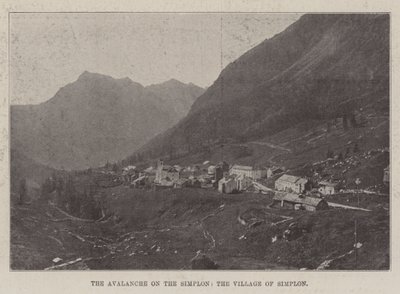 La Avalancha en el Simplon, el Pueblo de Simplon de English Photographer