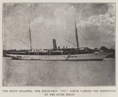 El desastre de Benín, el barco de vapor Ivy, que llevó la expedición por el río Benín de English Photographer