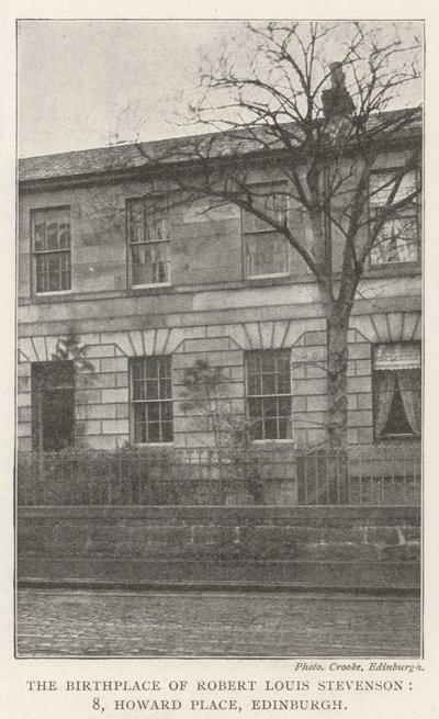 El lugar de nacimiento de Robert Louis Stevenson, 8, Howard Place, Edimburgo de English Photographer