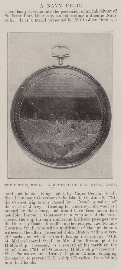 La Medalla de Bretaña, un Recuerdo de Nuestras Guerras Navales de English Photographer
