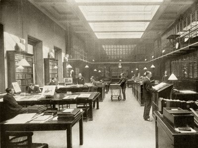 La Sala de Impresiones del Museo Británico, c.1900, de 