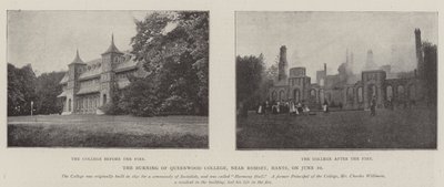 El Incendio del Queenwood College, cerca de Romsey, Hants, el 10 de junio de English Photographer