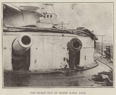 El Cañón Reventado a Bordo del HMS Ajax de English Photographer