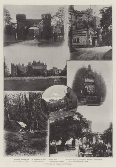 El castillo y el pueblo de Hawarden de English Photographer