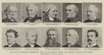 El Congreso de la Iglesia en Birmingham, algunos de los principales clérigos y funcionarios que asisten a la reunión de English Photographer