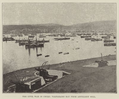 La Guerra Civil en Chile, Bahía de Valparaíso desde la Colina de la Artillería de English Photographer