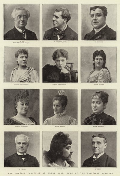 La Comédie Française en Drury Lane, algunos de los principales artistas de English Photographer