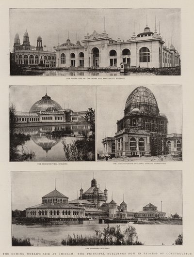 La Próxima Feria Mundial en Chicago, los Edificios Principales en Proceso de Construcción de English Photographer