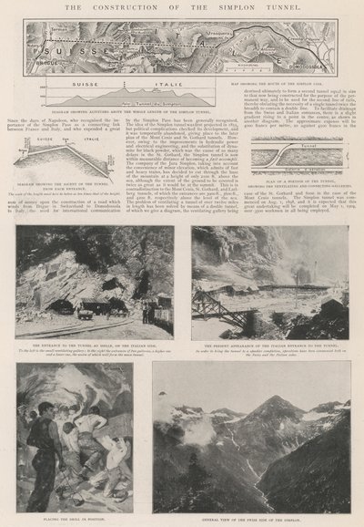 La Construcción del Túnel de Simplon de English Photographer