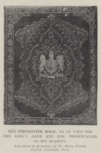 La Biblia de la Coronación, para ser usada para el Juramento del Rey y para la Presentación a Su Majestad de English Photographer