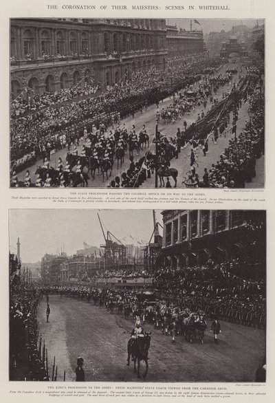 La coronación de sus majestades, escenas en Whitehall de English Photographer