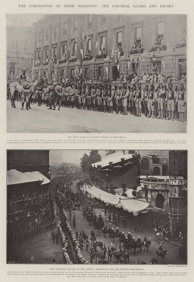 La coronación de sus majestades, la guardia colonial y escolta de English Photographer