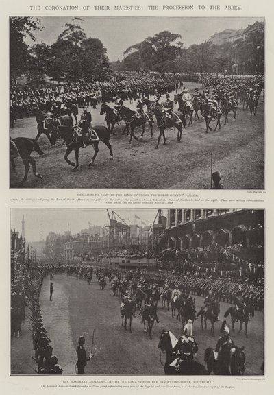La coronación de sus majestades, la procesión a la abadía de English Photographer