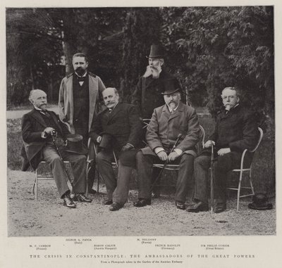 La crisis en Constantinopla, los embajadores de las grandes potencias de English Photographer