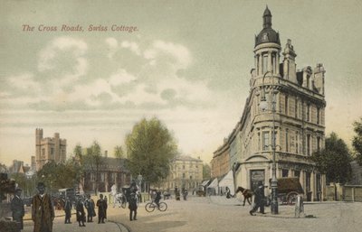 The Cross Roads, Swiss Cottage, Londres (foto en color) de English Photographer