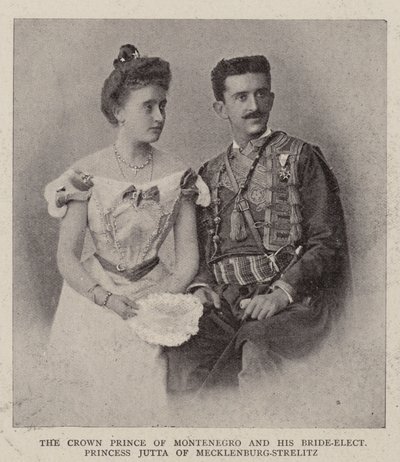 El Príncipe Heredero de Montenegro y su prometida la Princesa Jutta de Mecklenburg-Strelitz de English Photographer