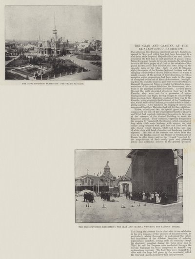 El Zar y la Zarina en la Exposición de Nijni-Novgorod de English Photographer