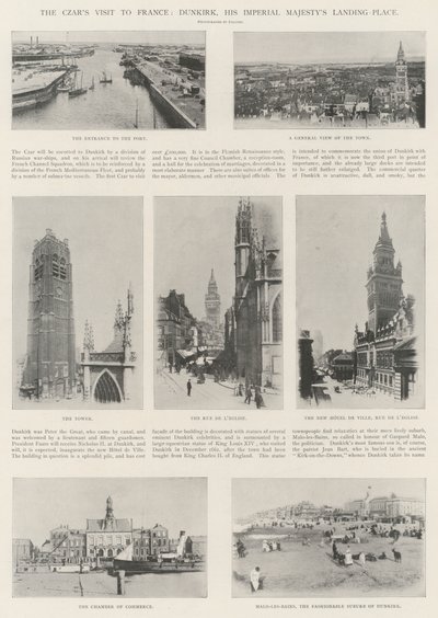 La Visita del Zar a Francia, Dunkerque, Lugar de Desembarco de Su Majestad Imperial de English Photographer