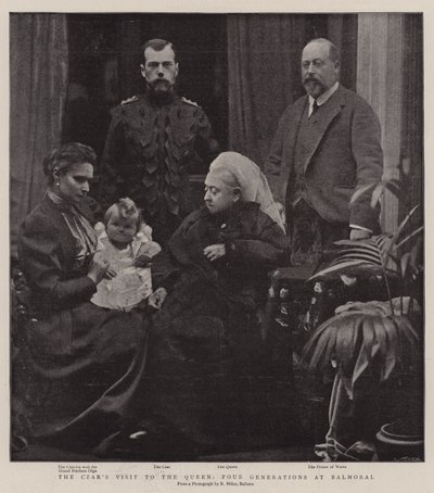 La visita del Zar a la Reina, cuatro generaciones en Balmoral de English Photographer
